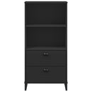 vidaXL VIKEN fekete szerelt fa könyvszekrény 60 x 35 x 123 cm