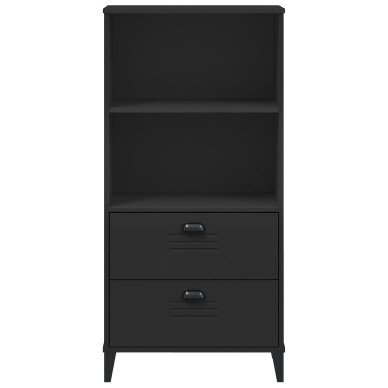 vidaXL VIKEN fekete szerelt fa könyvszekrény 60 x 35 x 123 cm