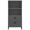 vidaXL VIKEN antracitszürke szerelt fa könyvszekrény 60 x 35 x 123 cm