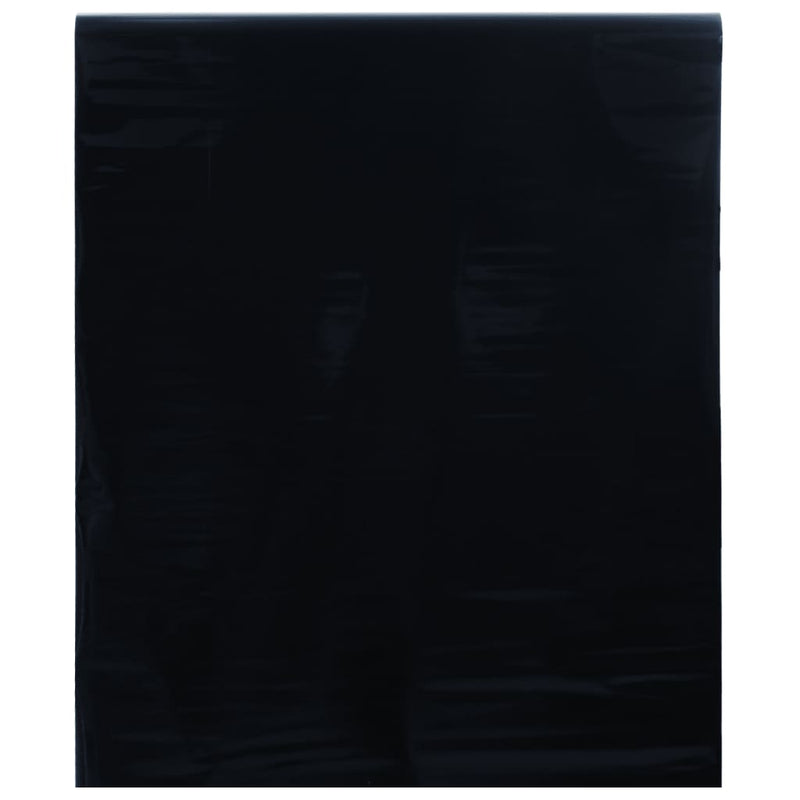 vidaXL matt fekete PVC statikus ablakfólia 45 x 1000 cm