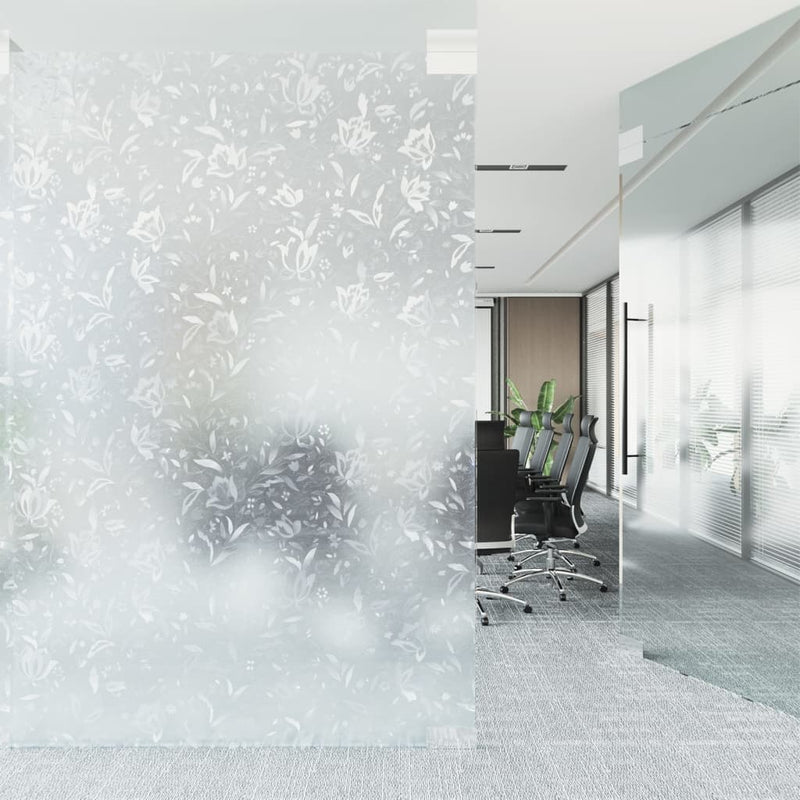 vidaXL matt virágminta PVC ablakfólia 60 x 500 cm