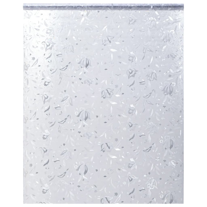 vidaXL matt virágminta PVC ablakfólia 90 x 500 cm