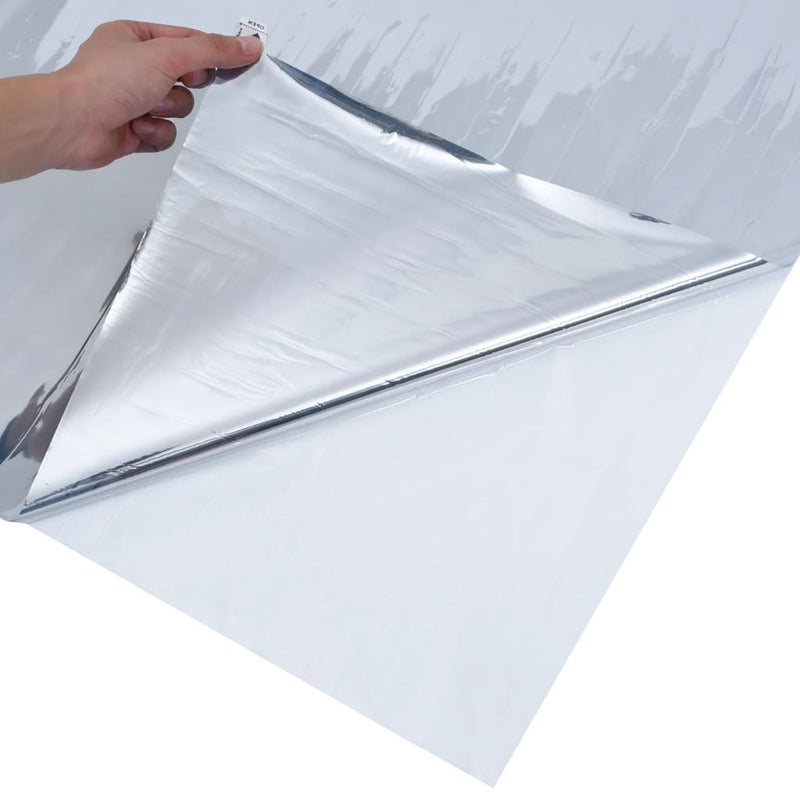 vidaXL ezüst PVC tükröző statikus napsugárzás elleni fólia 90 x1000 cm