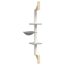 vidaXL világosszürke falra szerelhető kaparófa 142,5 cm