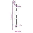 vidaXL krémszínű falra szerelhető kaparófa 187 cm