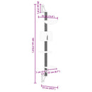 vidaXL sötétszürke falra szerelhető kaparófa 187 cm