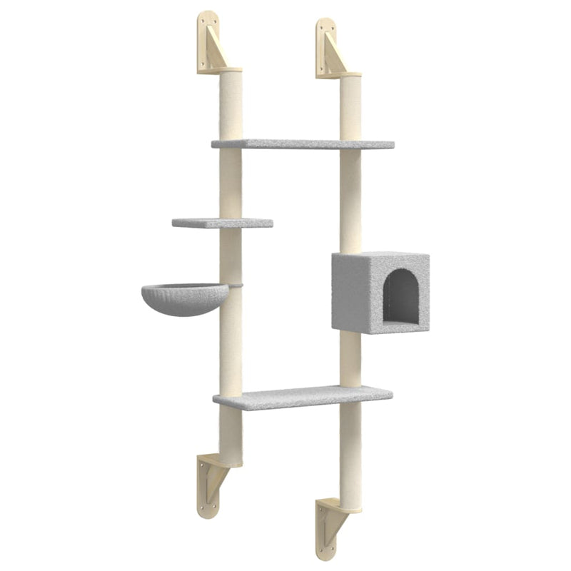 vidaXL világosszürke falra szerelhető kaparófa 180 cm