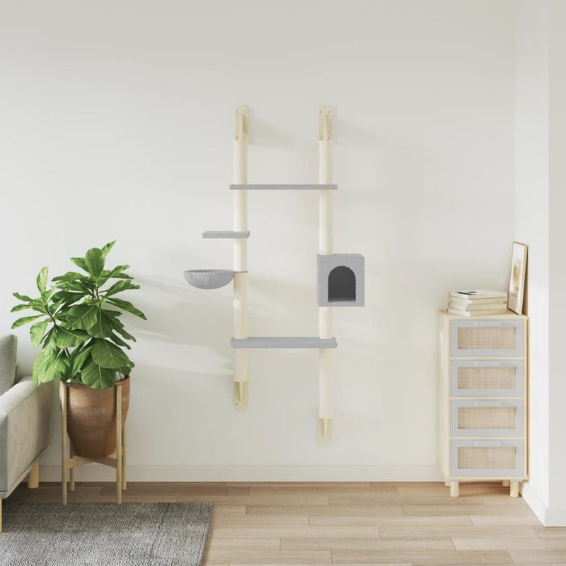 vidaXL világosszürke falra szerelhető kaparófa 180 cm