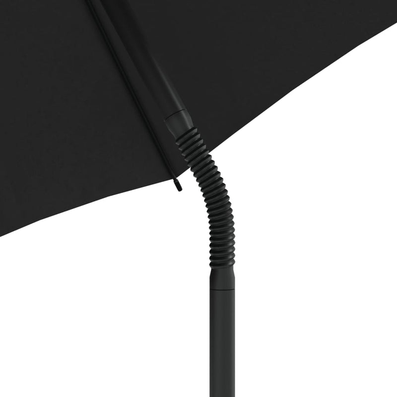 vidaXL 2 személyes szürke polyrattan kerti kanapé napernyővel/székkel