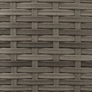 vidaXL 2 személyes szürke polyrattan kerti kanapé napernyővel/székkel