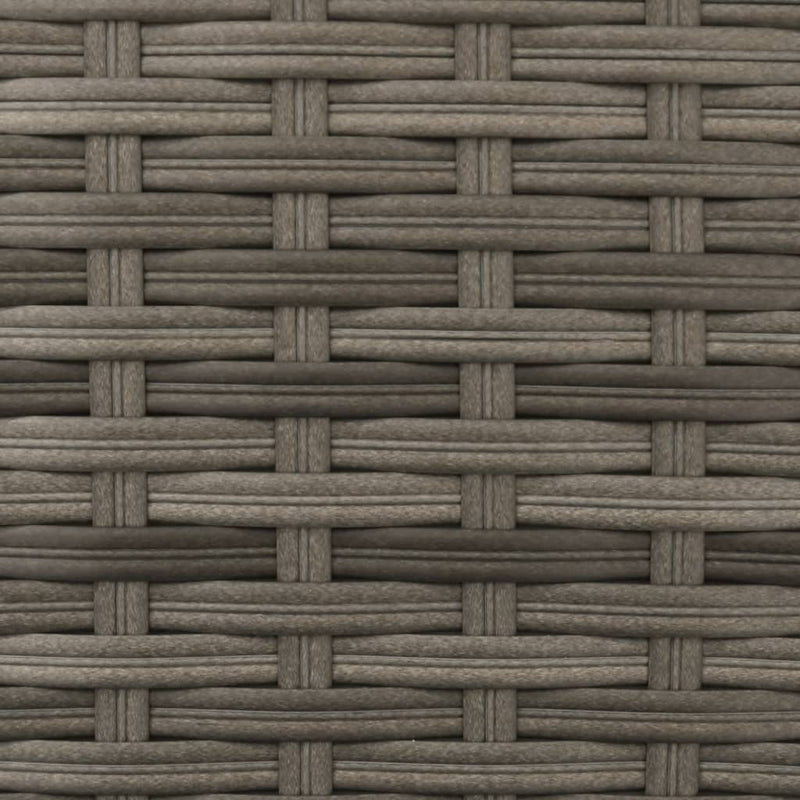vidaXL 2 személyes szürke polyrattan kerti kanapé napernyővel/székkel