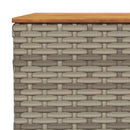 vidaXL szürke polyrattan és akácfa kerti asztal 55 x 55 x 36 cm