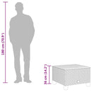 vidaXL szürke polyrattan és akácfa kerti asztal 55 x 55 x 36 cm