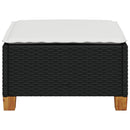 vidaXL fekete polyrattan kerti szék párnával 63,5 x 56 x 32 cm