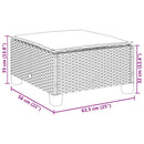 vidaXL fekete polyrattan kerti szék párnával 63,5 x 56 x 32 cm