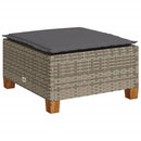 vidaXL szürke polyrattan kerti ülőke párnával 63,5 x 56 x 32 cm