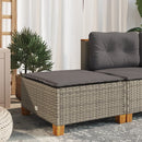 vidaXL szürke polyrattan kerti ülőke párnával 63,5 x 56 x 32 cm