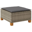 vidaXL szürke polyrattan kerti ülőke párnával 63,5 x 56 x 32 cm