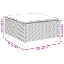 vidaXL szürke polyrattan kerti ülőke párnával 63,5 x 56 x 32 cm