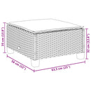 vidaXL szürke polyrattan kerti ülőke párnával 63,5 x 56 x 32 cm