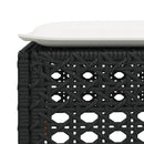 vidaXL fekete polyrattan kerti szék párnával 63,5 x 56 x 32 cm