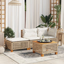 vidaXL szürke polyrattan kerti ülőke párnával 63,5 x 56 x 32 cm