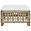 vidaXL szürke polyrattan kerti ülőke párnával 63,5 x 56 x 32 cm