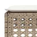 vidaXL szürke polyrattan kerti ülőke párnával 63,5 x 56 x 32 cm