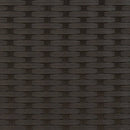 vidaXL 2 személyes fekete polyrattan kerti kanapé baldachinnal/székkel