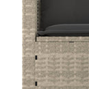 vidaXL 3 részes világosszürke polyrattan kerti ülőgarnitúra párnával