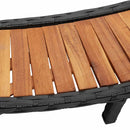 vidaXL pezsgőfürdő körítés tárolóval és fa lépcsőfokokkal polirattan