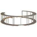 vidaXL pezsgőfürdő körülvevő tárolóval és fa lépcsővel szürke