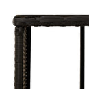 vidaXL fekete polyrattan és tömör akácfa jakuzzi-keret
