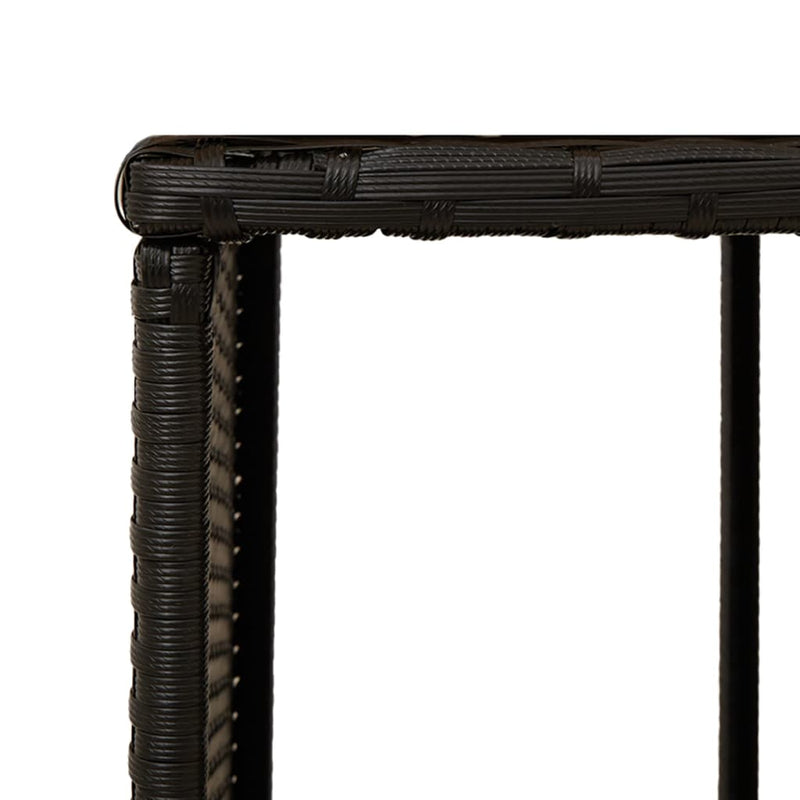 vidaXL fekete polyrattan és tömör akácfa jakuzzi-keret