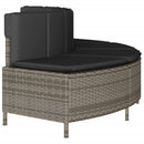 vidaXL 2 db szürke polyrattan pezsgőfürdő pad párnával