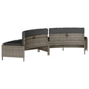 vidaXL 2 db szürke polyrattan pezsgőfürdő pad párnával