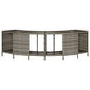 vidaXL 2 db szürke polyrattan tárolópolc pezsgőfürdőhöz