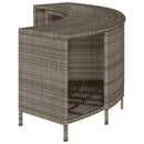 vidaXL 2 db szürke polyrattan tárolópolc pezsgőfürdőhöz