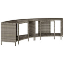 vidaXL 2 db szürke polyrattan tárolópolc pezsgőfürdőhöz