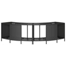 vidaXL 2 db fekete polyrattan tárolópolc pezsgőfürdőhöz
