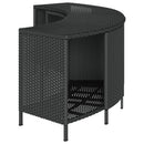 vidaXL 2 db fekete polyrattan tárolópolc pezsgőfürdőhöz