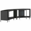 vidaXL 2 db fekete polyrattan tárolópolc pezsgőfürdőhöz