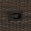 vidaXL barna polyrattan dönthető kerti szék párnákkal