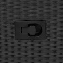 vidaXL fekete polyrattan dönthető kerti szék párnával