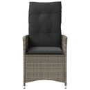 vidaXL 2 db szürke polyrattan dönthető kerti szék párnákkal