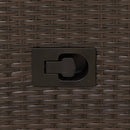 vidaXL barna polyrattan dönthető kerti szék párnákkal