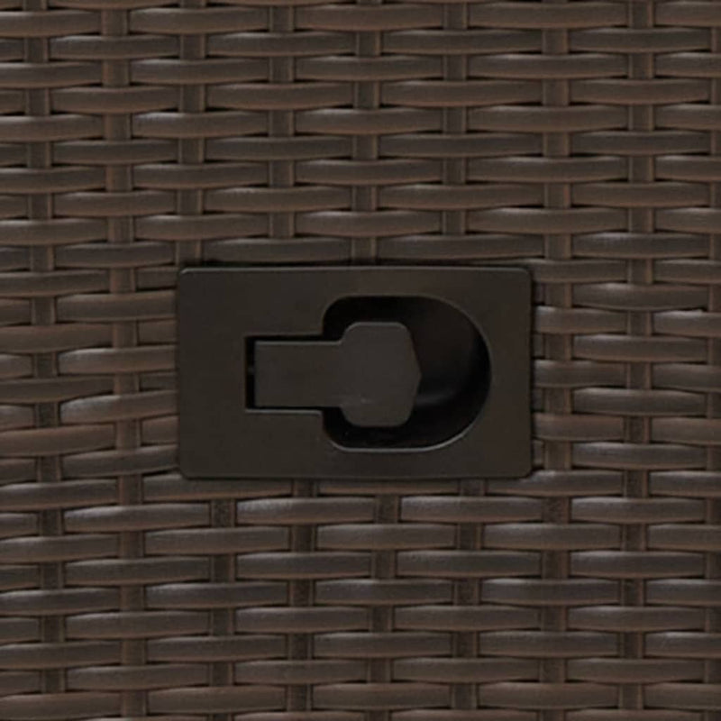 vidaXL barna polyrattan dönthető kerti szék párnákkal