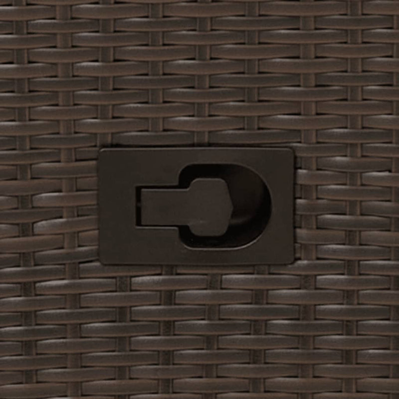 vidaXL 2 db barna polyrattan dönthető kerti szék párnákkal