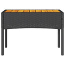 vidaXL 2 személyes fekete polyrattan kerti pad párnával és asztallal