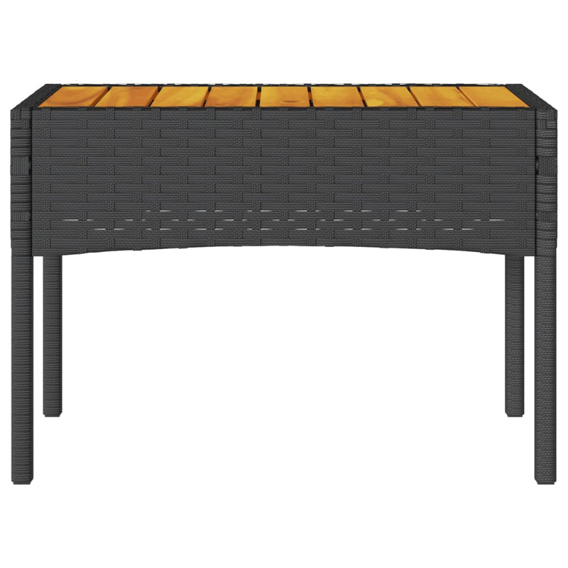 vidaXL 2 személyes fekete polyrattan kerti pad párnával és asztallal